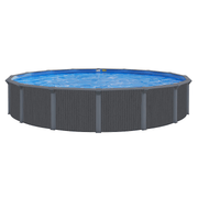 Elmhaven Round Above - Ground Pool, Skimmer & Liner Included, 52" Wall Height, 7" Resin Top Rails – Vita Pool Supply