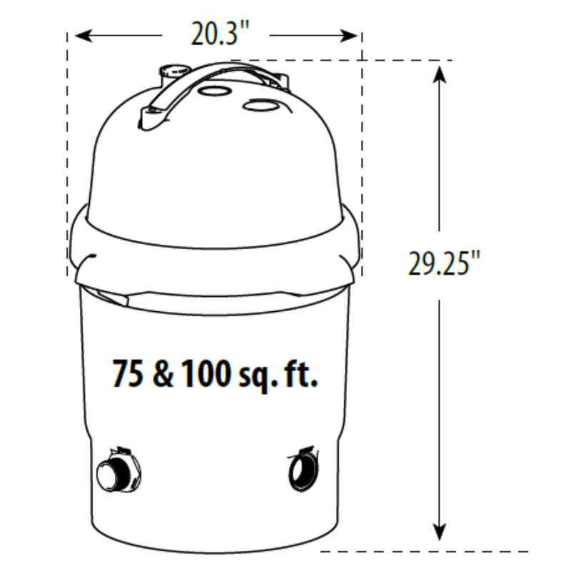 Genesis 100 Sq Ft Cartridge Filter System with 2 HP 2 - Speed Pump, GP52051473S / 522 - 5147 - 3S – Vita Pool Supply