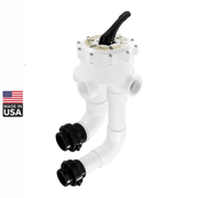 Genesis 2" FPT D.E. MultiPort Valve with Unions, GPWVD001 / WVD001 – Vita Pool Supply