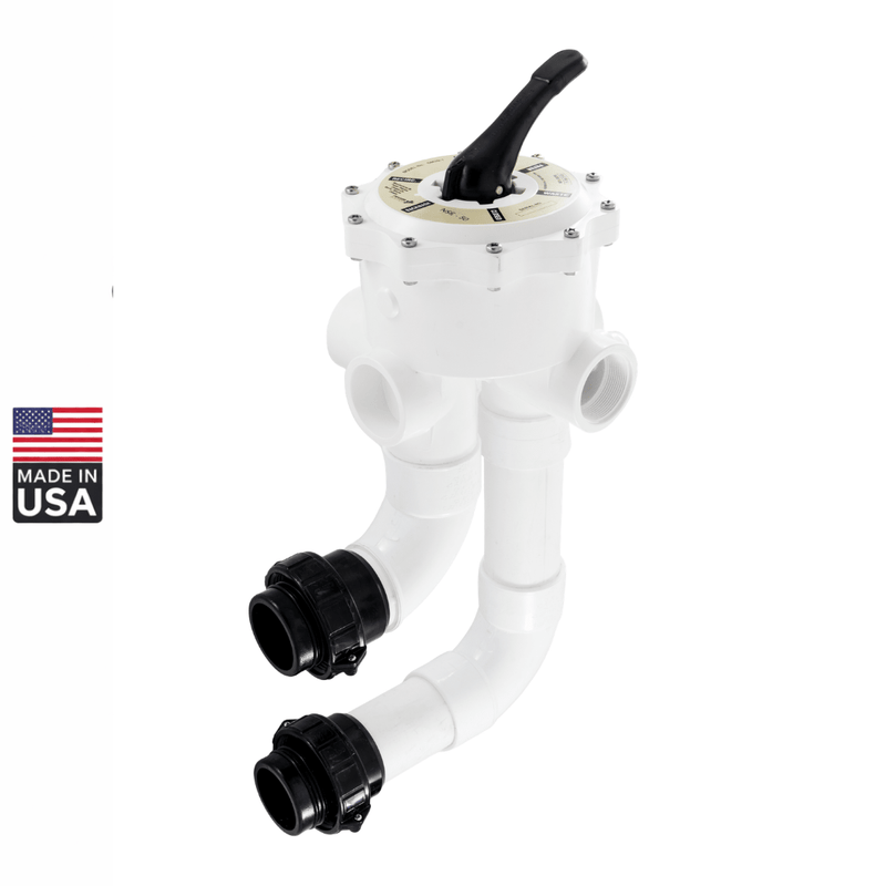 Genesis 2" FPT D.E. MultiPort Valve with Unions, GPWVD001 / WVD001 – Vita Pool Supply