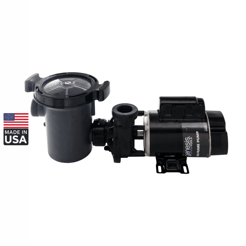 Genesis 2 HP 2 - Speed Above Ground Pump, Side Discharge, 48 - Frame, 3' Nema Cord, GPSD101NBY / SD - 10 - 2 - N, 3 - Year Warranty – Vita Pool Supply