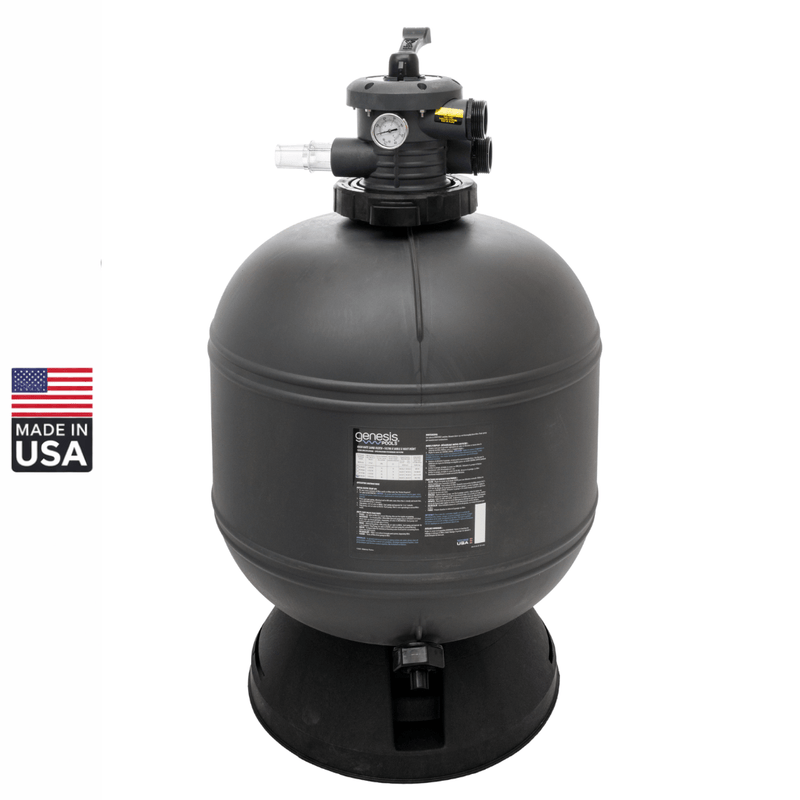 Genesis 26" 3.5 Sq Ft Top - Mount Sand Filter with 1.5" MPV, GPFS02629 / FS02629, 3 - Year Warranty – Vita Pool Supply