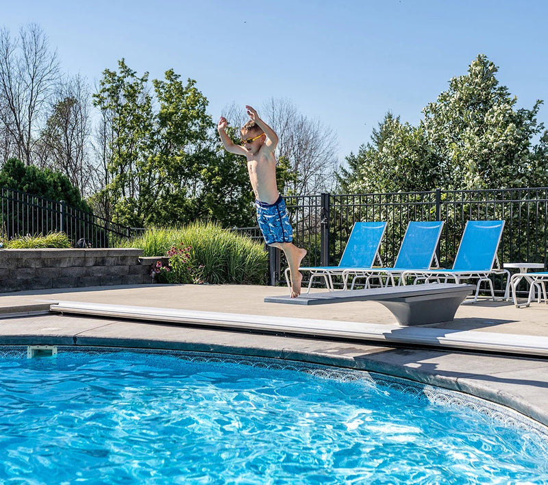 Global 8' GX8 Diving Board and Base with Jig Gray, GPP - DB - GX8 - G - C – Vita Pool Supply