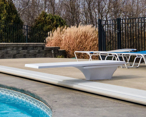 Global 8' GX8 Diving Board and Base with Jig White, GPP - DB - GX8 - W - C – Vita Pool Supply