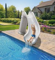 Global BAD AXE X6 Pool Slide, 6' H, Blue Quartz, GPPS - BA - X6 – Vita Pool Supply