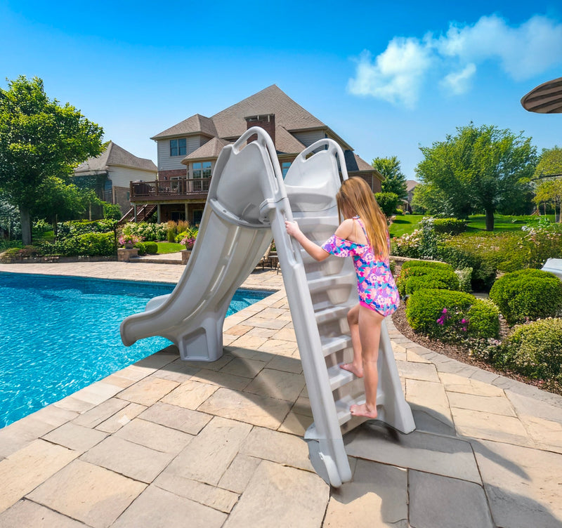 Global BAD AXE X6 Pool Slide, 6' H, Blue Quartz, GPPS - BA - X6 – Vita Pool Supply