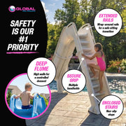 Global BAD AXE X7 7'4" Pool Slide, GPPS - BA - X7 – Vita Pool Supply