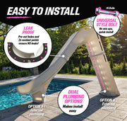 Global BAD AXE X7 7'4" Pool Slide, GPPS - BA - X7 – Vita Pool Supply