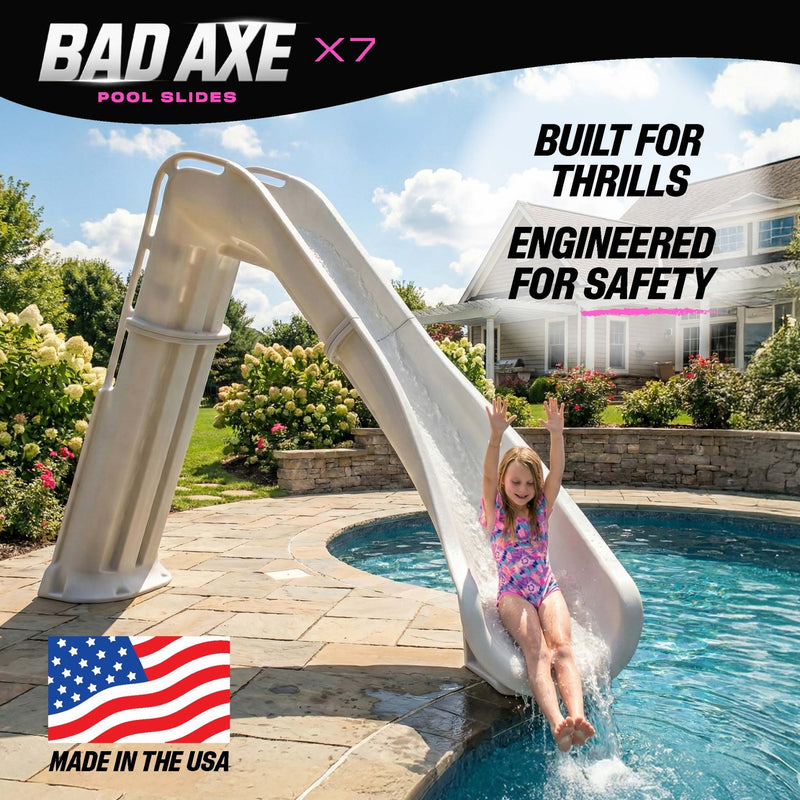 Global BAD AXE X7 7'4" Pool Slide, GPPS - BA - X7 – Vita Pool Supply