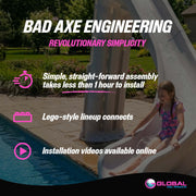 Global BAD AXE X7 7'4" Pool Slide, GPPS - BA - X7 – Vita Pool Supply