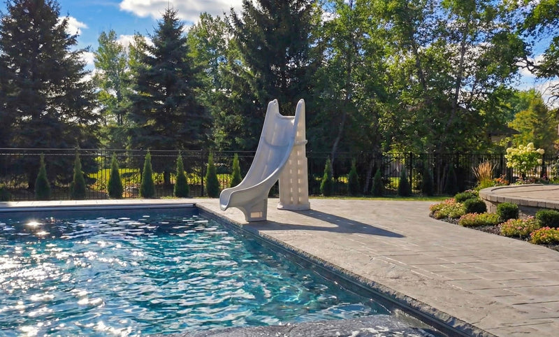 Global BAD AXE X7 Pool Slide, 7'4" H, Blue Quartz, GPPS - BA - X7 – Vita Pool Supply