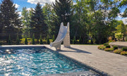 Global BAD AXE X7 Pool Slide, 7'4" H, Silver Quartz, GPPS - BA - X7 – Vita Pool Supply
