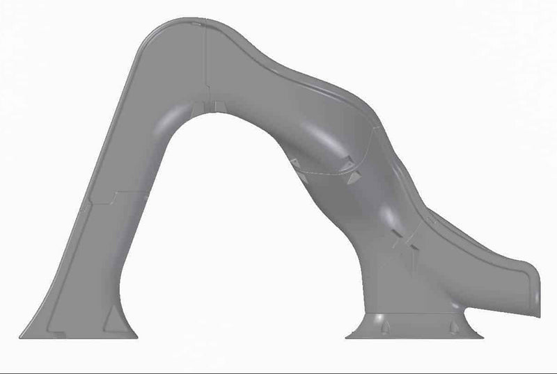 Global Rip Tide 7'8" Pool Slide, Right Turn, Sandstone, GPPSRT - SAND - R – Vita Pool Supply