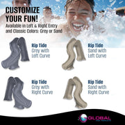 Global Riptide 7'8" Pool Slide, Right Turn, Sandstone, GPPSRT - SAND - R – Vita Pool Supply