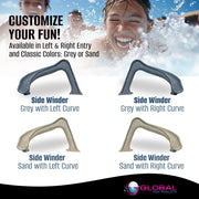 Global Side Winder 7'8" Pool Slide with Enclosed Ladder, Sandstone, Right Turn, GPPSSW - SAND - R – Vita Pool Supply