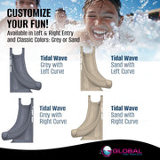 Global Tidal Wave 7' 8" Pool Slide with Enclosed Ladder – Vita Pool Supply