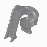 Global Tsunami 7'8" Pool Slide, Gray Granite, GPPSTS - GREY – Vita Pool Supply