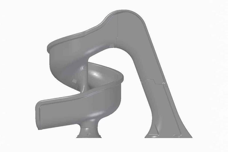 Global Tsunami 7'8" Pool Slide, Gray Granite, GPPSTS - GREY – Vita Pool Supply