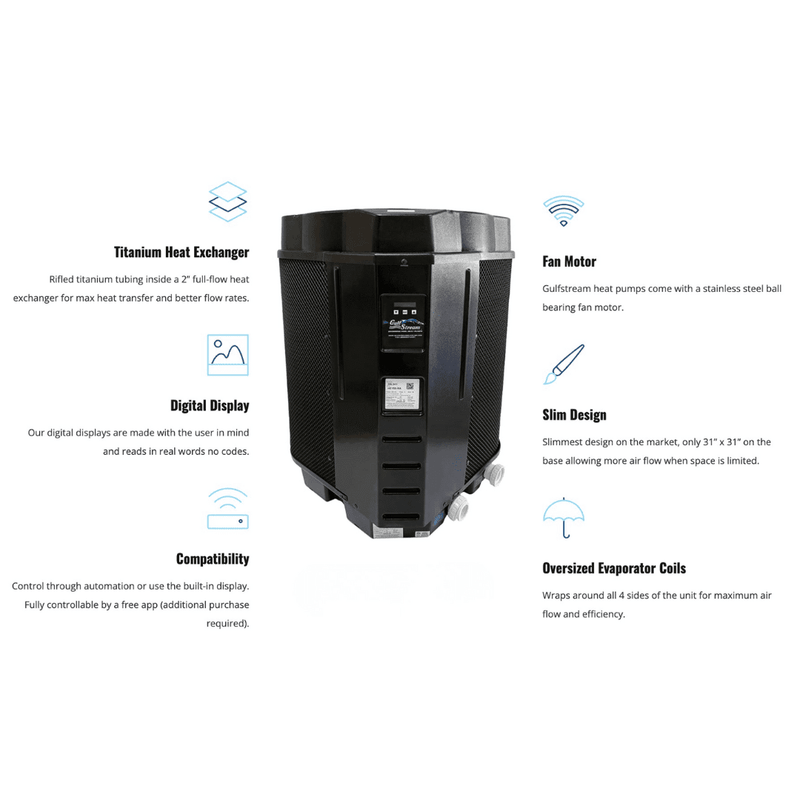 Gulfstream 145K BTU Heat Pump 460V 3PH HE150RD – Vita Pool Supply