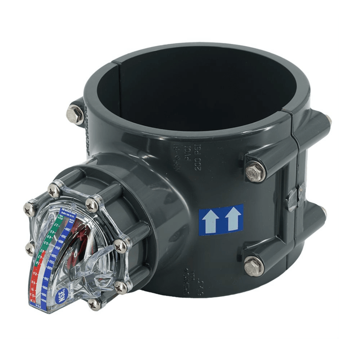 H2 Flow Controls FV-C Pool Durchflussmesser - Komplett Mit Rückschlagventil 5,1x6,3 Cm