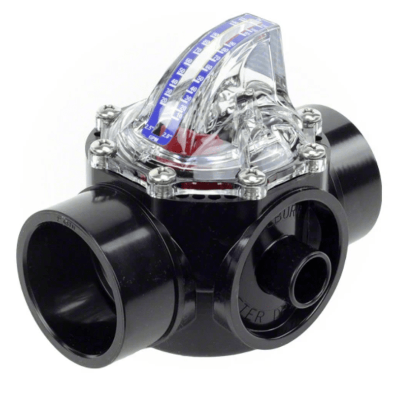 H2flow FV - C - S 2" - 2.5" FlowVis Flowmeter with Safety Flapper FVCS – Vita Pool Supply