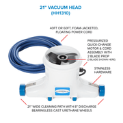 Hammerhead Resort - 21 Pool Vacuum Cleaner – 21" Head, 60' Cord, Charger (No Battery) – Vita Pool Supply