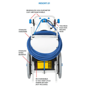 Hammerhead Resort - 21 Pool Vacuum Cleaner – 21" Head, 60' Cord, Charger (No Battery) – Vita Pool Supply