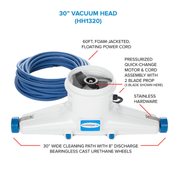 Hammerhead Resort - 30 Pool Vacuum Cleaner – 30" Head, 60' Cord, Charger (No Battery) – Vita Pool Supply