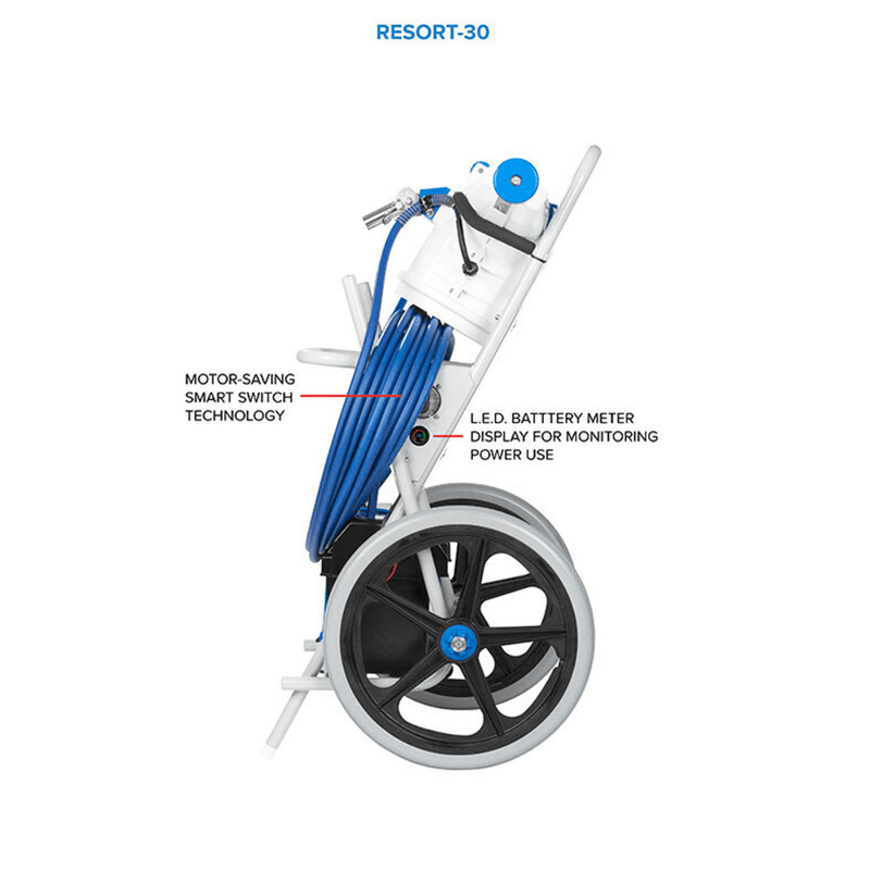 Hammerhead Resort - 30 Pool Vacuum Cleaner – 30" Head, 60' Cord, Charger (No Battery) – Vita Pool Supply