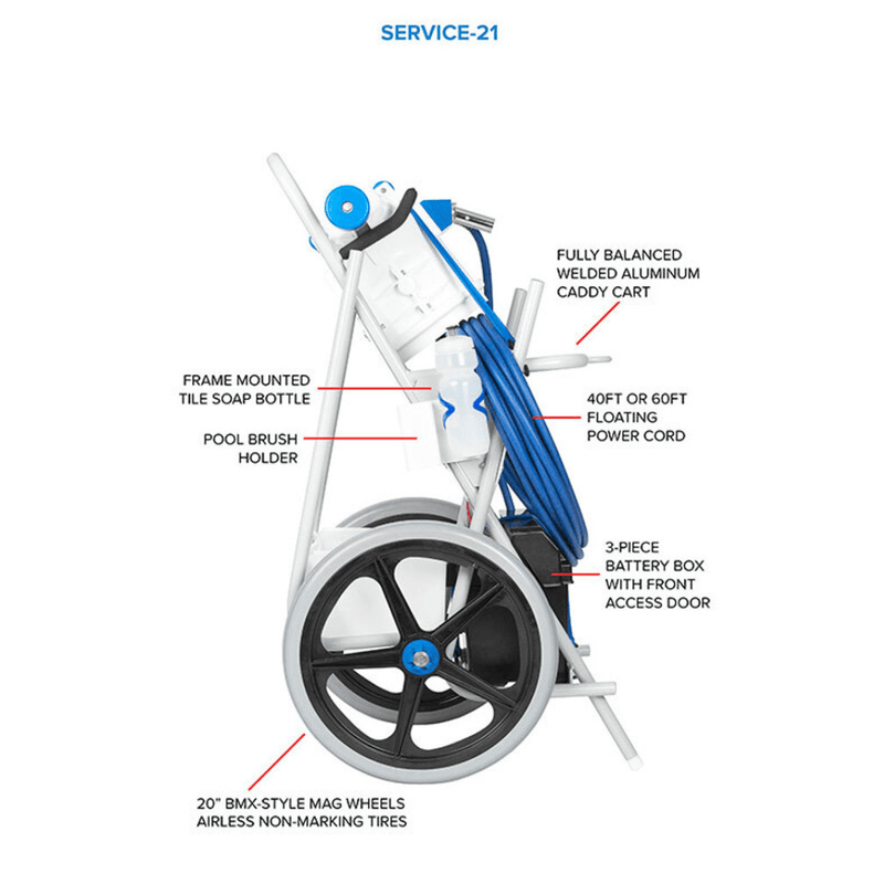 Hammerhead Service - 21 - 60 Pool Vacuum Cleaner – 21" Head, 60' Cord (No Charger, No Battery) – Vita Pool Supply