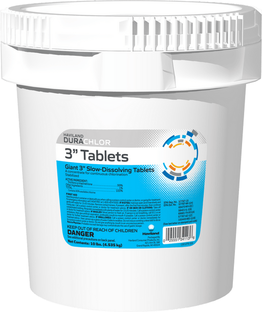 Haviland Durachlor 3" Chlorine Tabs, 10 lb C008024 - CS74C1 – Vita Pool Supply