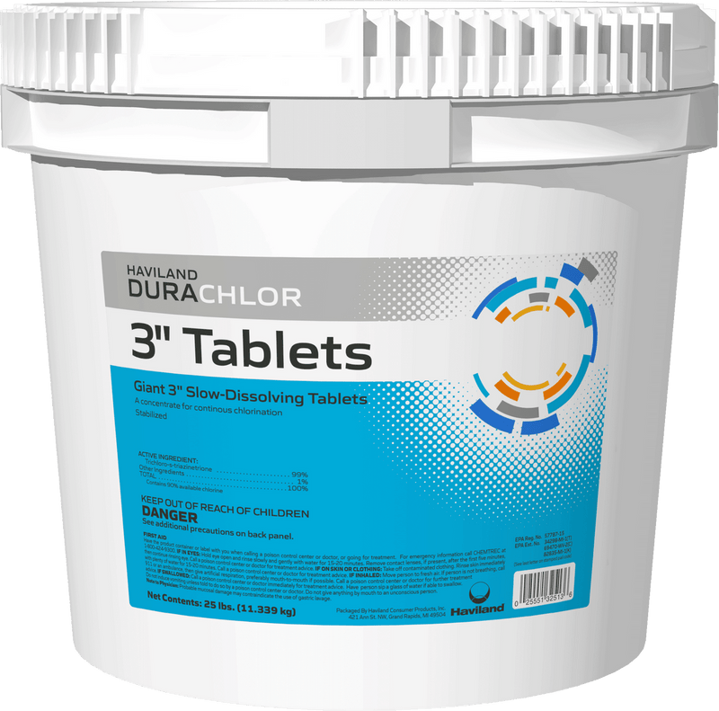 Haviland Durachlor 3" Chlorine Tabs, 25 lb, C008025 - BX25L – Vita Pool Supply