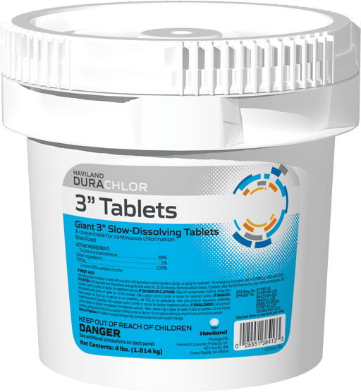 Haviland Durachlor 3" Chlorine Tabs, 4 lb, C008024 - CS77C1 – Vita Pool Supply