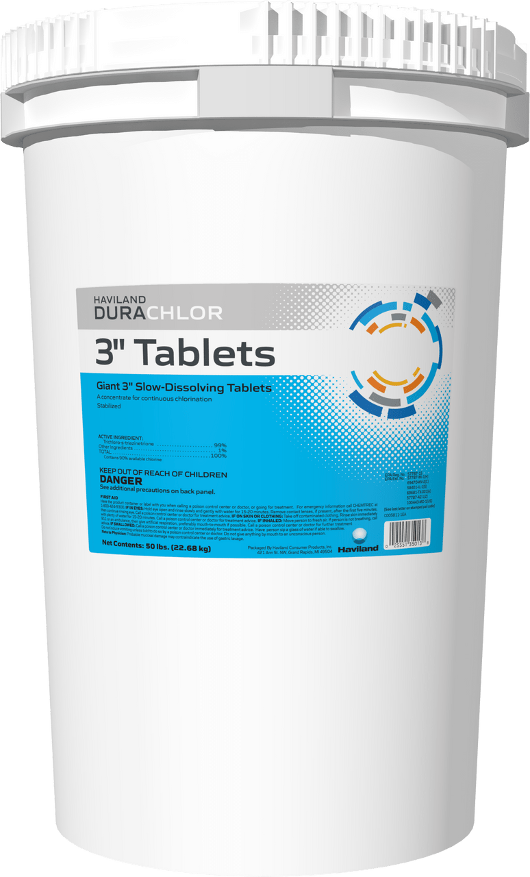 Haviland Durachlor 3" Chlorine Tabs, 50 lb, C008024 - BX50L – Vita Pool Supply