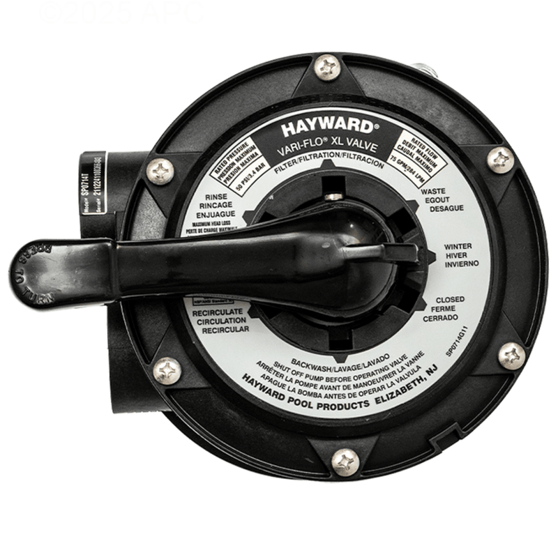 Hayward 1.5" FPT Pro Black Vari - Flo MPV Multiport 7 - Position Control Valve, SP714T SP0714T – Vita Pool Supply