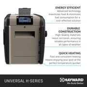 Hayward 150K BTU H - Series Propane Heater, Cupronickel, W3H150FDP – Vita Pool Supply