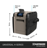 Hayward 150K BTU H - Series Propane Heater, Cupronickel, W3H150FDP – Vita Pool Supply