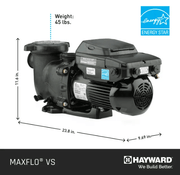 Hayward 1.65 HP MaxFlo VS 500 Variable Speed Pump, W3SP2303VSP – Vita Pool Supply