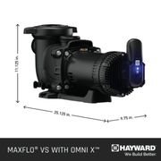 Hayward 2.25HP MaxFlo VS 420 Variable Speed Pump with OmniX App Control (W3VSP23420) – Vita Pool Supply