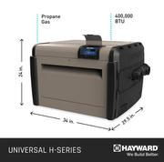 Hayward 400K BTU H - Series Propane Heater, Cupronickel, W3H400FDP – Vita Pool Supply