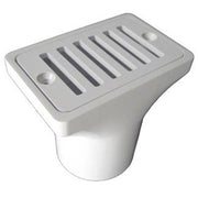 Hayward SP1019 2" X 4" Drain w/ Grate 1.5" FPT x 2" SKT, White – Vita Pool Supply