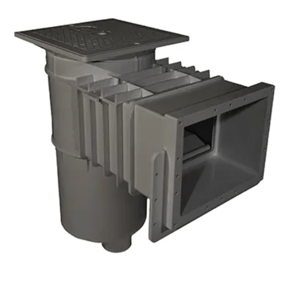 Hayward SP10841OMDGR 1.5" FPT Auto - Skim Skimmer, Square Lid, Outside Mount, Dark Grey – Vita Pool Supply