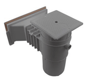 Hayward SP10852OMDGR 1.5" FPT Auto - Skim Wide Track Skimmer, Flush Outside Mount, Dark Grey – Vita Pool Supply