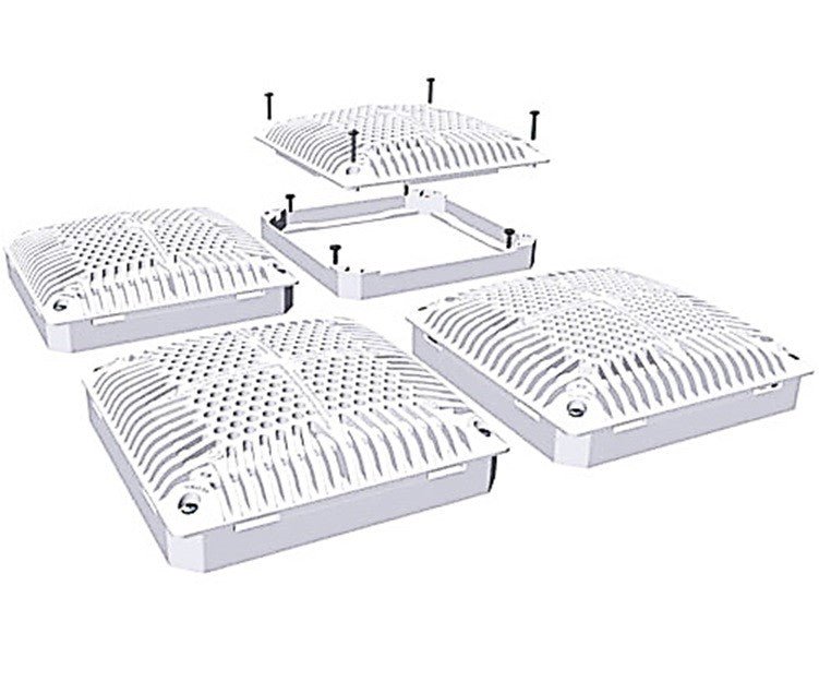 Hayward WG1033HF2PAK2 18" Square Drain Cover and Inner/Outer Frame High Flow, 2 - Pack – Vita Pool Supply