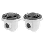 Hayward WG1049AVDGRPAK2 8" Main Drain, 2" FPT Side, 1.5" FPT Bottom, Dark Gray, 2 - Pack – Vita Pool Supply