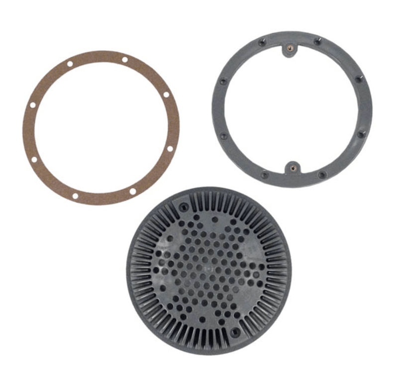 Hayward WG1049AVDGRPAK2 8" Main Drain, 2" FPT Side, 1.5" FPT Bottom, Dark Gray, 2 - Pack – Vita Pool Supply