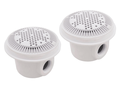 Hayward WG1049AVPAK2 8" Main Drain, 2" FPT Side, 1.5" FPT Bottom, White, 2 - Pack – Vita Pool Supply