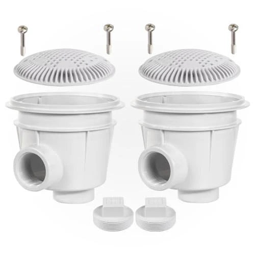 Hayward WG1154AVPAK2 2" Sump with Adjustable Collar and Grate, White, 2 - Pack – Vita Pool Supply