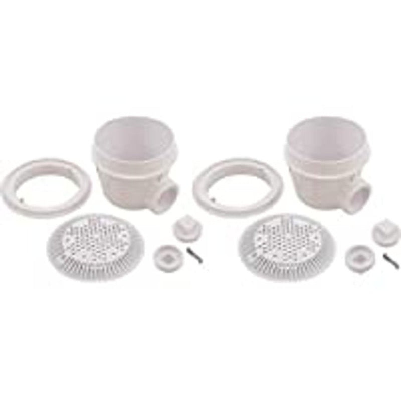 Hayward WG1154AVPAK2 2" Sump with Adjustable Collar and Grate, White, 2 - Pack – Vita Pool Supply