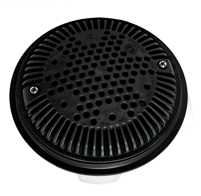 Hayward WG1154SBLKPAK2 8" Dual Suction Outlet w/ Adj Collar, 2" SKT Side & Bottom, Black, 2 - Pack – Vita Pool Supply